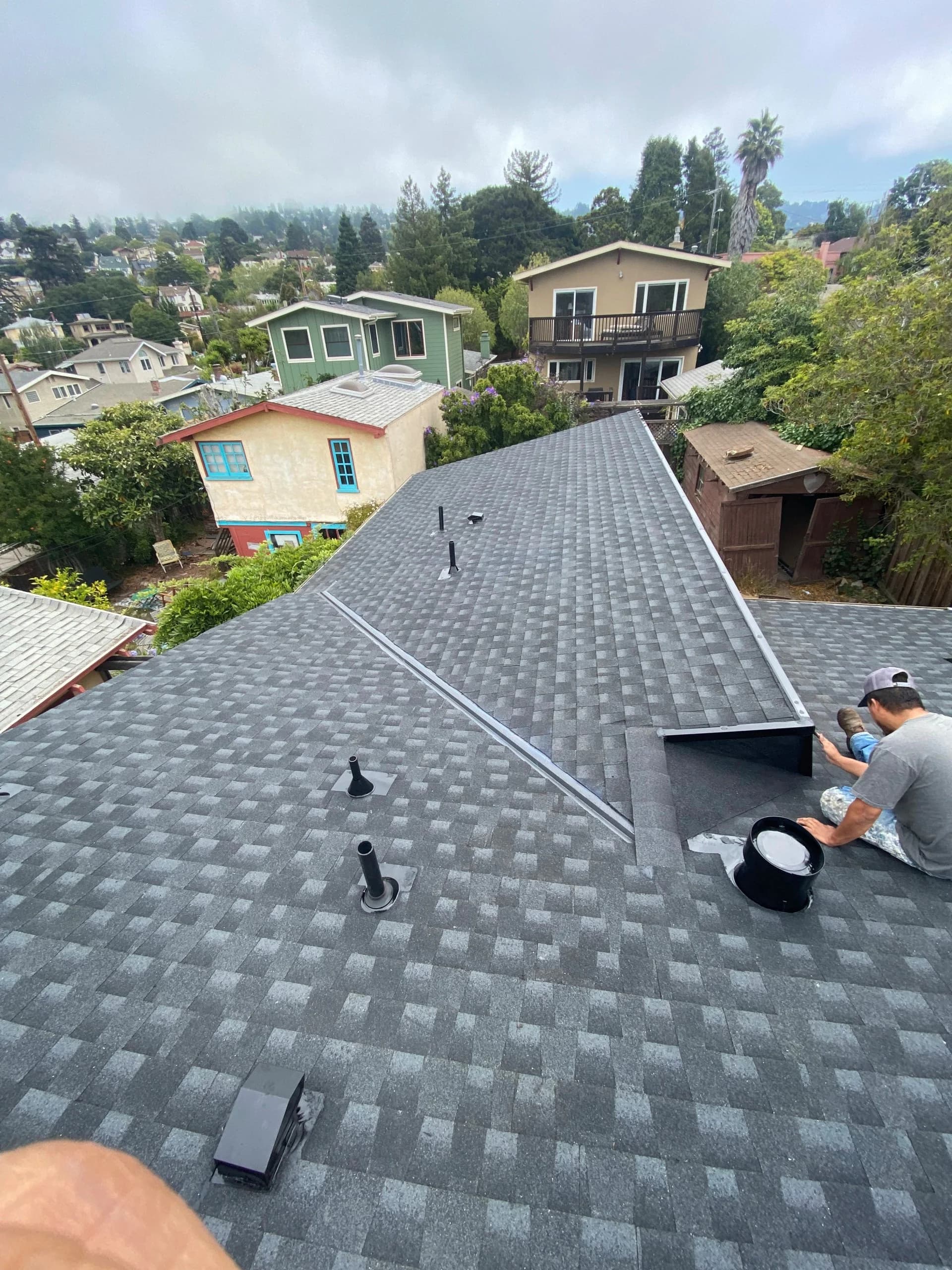 Roofing work on a residential home in Berkeley